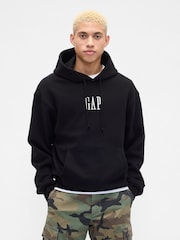 Gap Black VintageSoft Oversized Mini-Logo Hoodie - Image 1 of 3