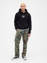 Gap Black VintageSoft Oversized Mini-Logo Hoodie - Image 3 of 3