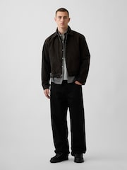 Gap Grey Check Relaxed Boxy Straight-Hem Oxford Shirt - Image 3 of 4