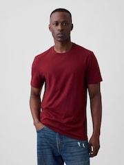Gap Burgundy Red Everyday Soft Crew Neck T-Shirt - Image 1 of 5