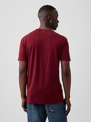 Gap Burgundy Red Everyday Soft Crew Neck T-Shirt - Image 2 of 5