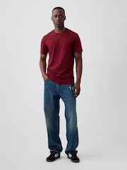 Gap Burgundy Red Everyday Soft Crew Neck T-Shirt - Image 3 of 5