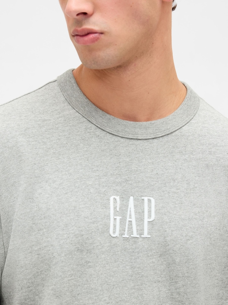 Pelēks - T-krekls ar garām piedurknēm un Gap logotipu - Attēls 4 no 4