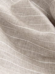 Neutral Smart Cotton Linen Blend Stripe Bomber Jacket - Image 2 of 3