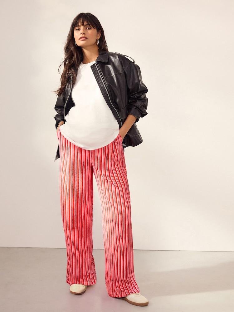 Stripe Maternity Wide Leg Trousers - Image 1 of 8