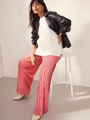 Stripe Maternity Wide Leg Trousers - Image 2 of 8