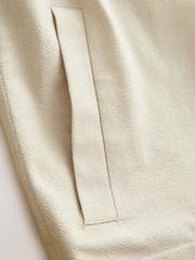 Neutral Smart Lightweight Striped Seersucker Textured Shacket - Image 10 of 12
