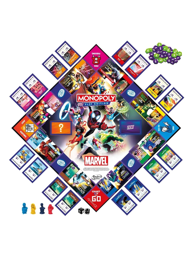 Hasbro Monopoly Flip Marvel - Image 4 of 4