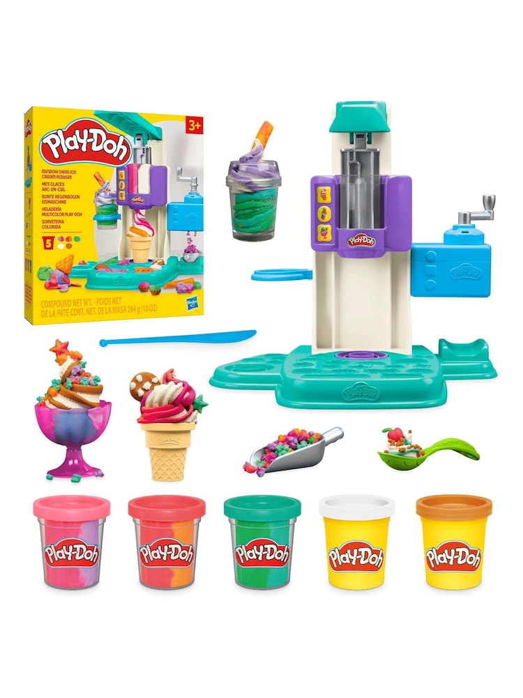 Hasbro Play Doh Rainbow Swirl Ice Cream Playset - Image 2 of 5