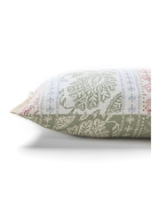 Laura Ashley Hedgerow Green Hedingham Stripe 100% Cotton Cushion - Image 4 of 5