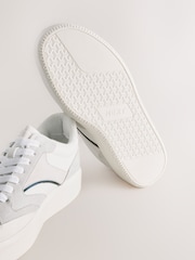 Neutral/Navy Forever Comfort® Panelled Retro Lace-Up Trainers - Image 8 of 9