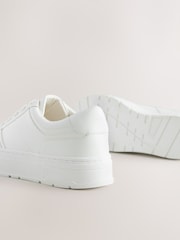 White Forever Comfort® Cleat Chunky Lace Up Trainers - Image 3 of 5