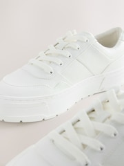 White Forever Comfort® Cleat Chunky Lace Up Trainers - Image 5 of 5