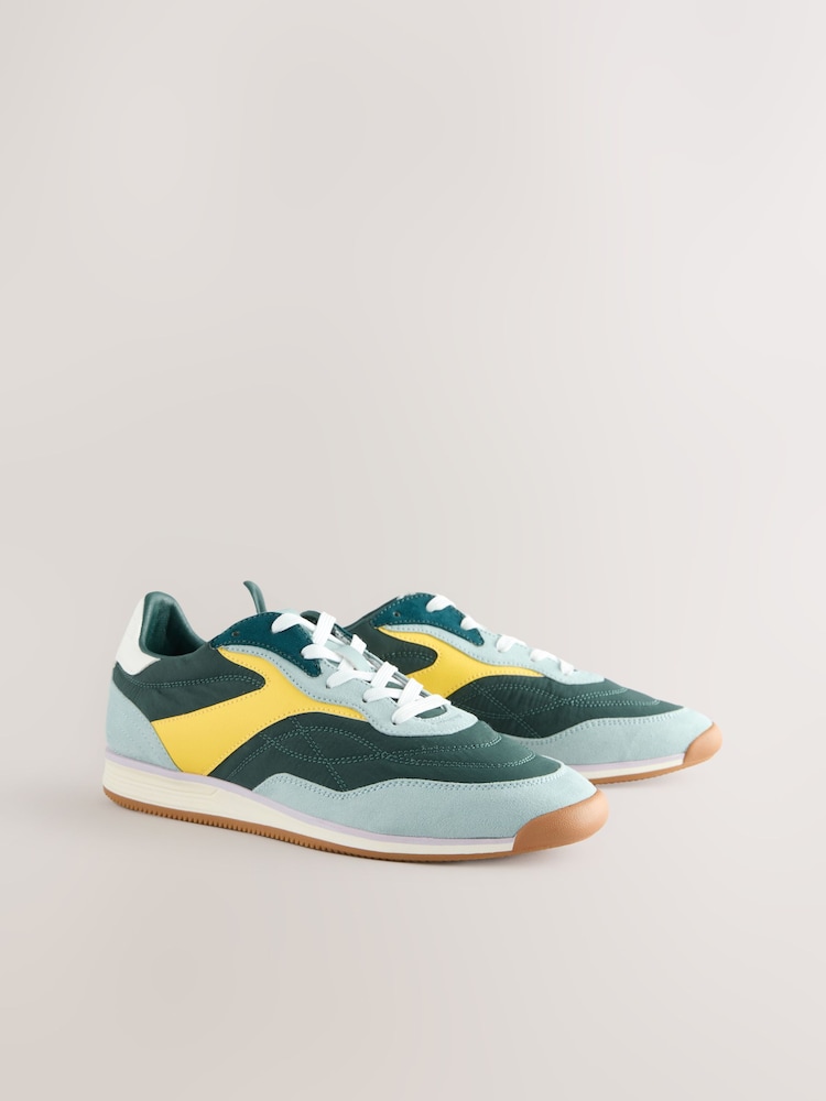 Green Forever Comfort® Slim Panel Detail Lace-Up Trainers - Image 5 of 8