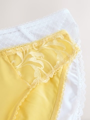 Amarillo/blanco - Pack de 2 braguitas con bordados - Imagen 9 de 10