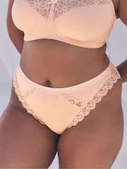 Noir/Blanc - Cotton & Lace High Leg Knickers 3 Pack - Image 3 de 9