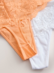 Orange/Blanc - Lot de 2 strings en dentelle - Image 10 de 10