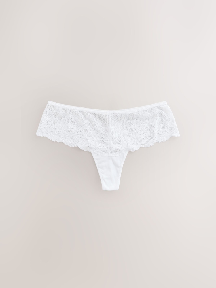 Orange/Blanc - Lot de 2 strings en dentelle - Image 7 of 10