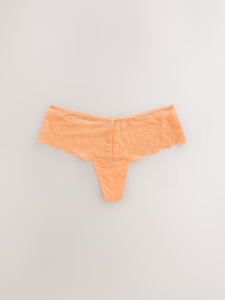Orange/Blanc - Lot de 2 strings en dentelle - Image 8 of 10