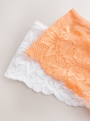 Orange/Blanc - Lot de 2 strings en dentelle - Image 9 de 10