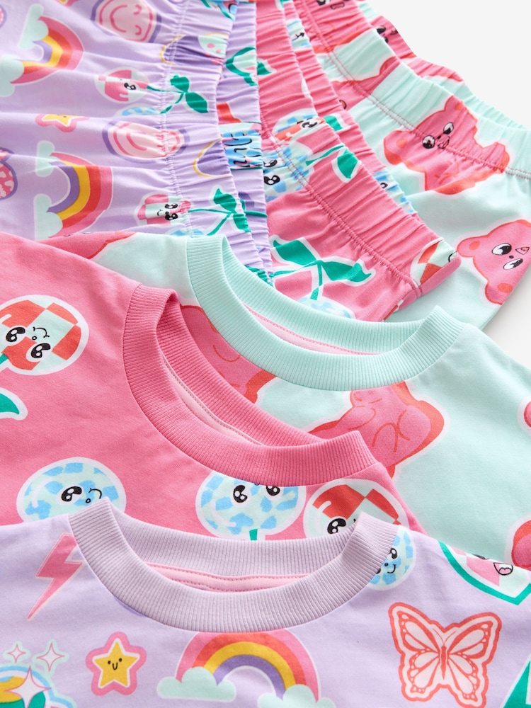 Pink/Purple Jogger Pyjamas 3 Pack (3-16yrs) - Image 10 of 11