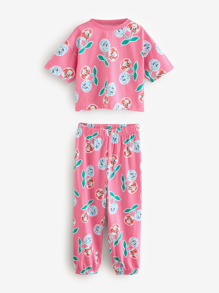 Pink/Purple Jogger Pyjamas 3 Pack (3-16yrs) - Image 8 of 11