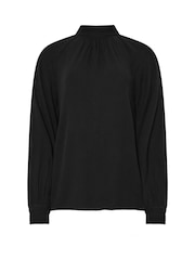 Long Tall Sally Black High Neck Crinkle Top - Image 5 of 5