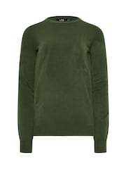 Long Tall Sally Green Crew Neck Cashmillon Jumper - Image 5 of 5