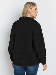 سترة فليس ناعمة الملمس بربع سحّاب من Long Tall Sally - صورة 3 من 5