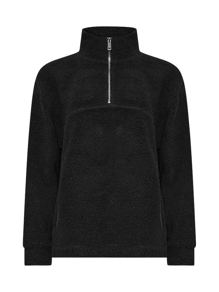 Long Tall Sally Teddy Fleece Quarter Zip Jacket - Imagen 5 de 5 Long Tall Sally Teddy Fleece Quarter Zip Jacket - Imagen 5 de 5