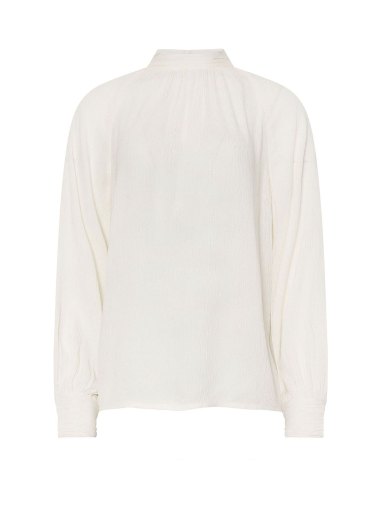 Long Tall Sally Cream High Neck Crinkle Top - Image 5 of 5