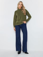 Зеленый - джемпер с водолазкой Long Tall Sally - Изображение 2 из 5
