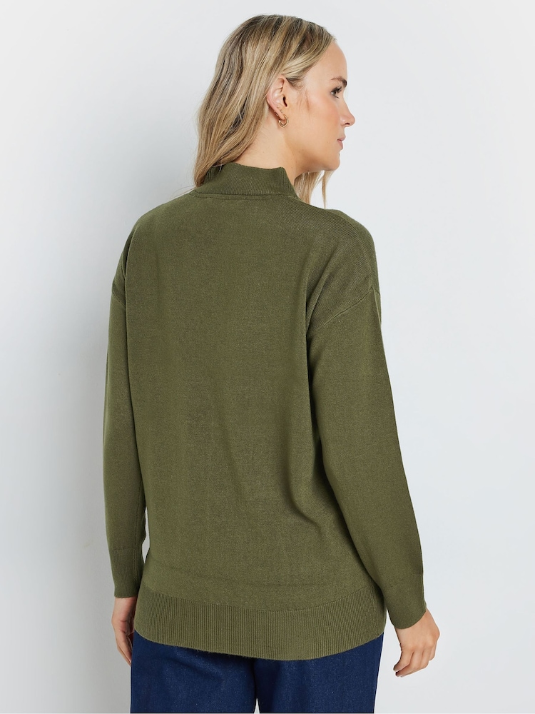 Long Tall Sally Green Turtleneck Jumper - Image 3 of 5