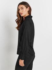 Long Tall Sally Black Collar Woven Top - Image 3 of 5