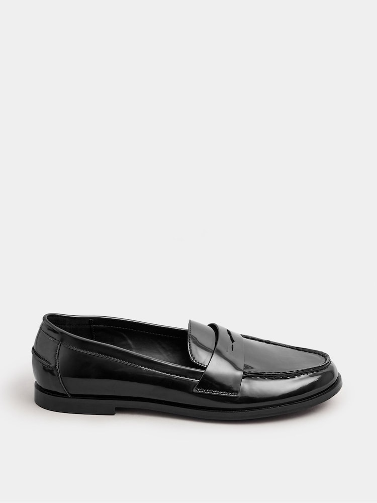 Long Tall Sally Black Patent Loafers - Image 1 of 5