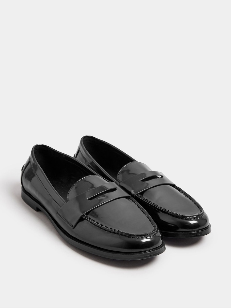Long Tall Sally Black Patent Loafers - Image 2 of 5