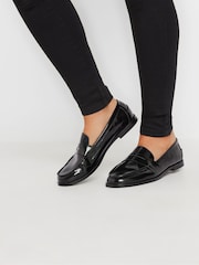 Long Tall Sally Black Patent Loafers - Image 5 of 5