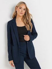 Long Tall Sally Blue Stretch Tailored Blazer - Image 1 of 9
