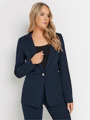 Long Tall Sally Blue Stretch Tailored Blazer - Image 3 of 9