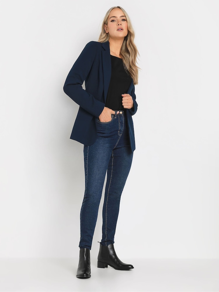 Long Tall Sally Blue Stretch Tailored Blazer - Image 7 of 9