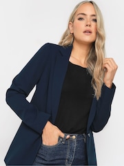 Long Tall Sally Blue Stretch Tailored Blazer - Image 8 of 9