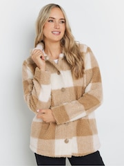 Long Tall Sally Natural Check Fleece - Image 6 of 7