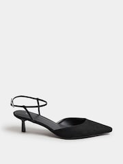 Long Tall Sally Black Two Part Closed Toe Mid Point Shoes - Image 2 of 5