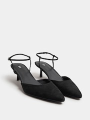 Long Tall Sally Black Two Part Closed Toe Mid Point Shoes - Image 3 of 5