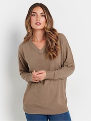 Long Tall Sally Natural Crew Neck Cashmillon Jumper - Image 2 of 6