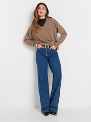 Long Tall Sally Natural Crew Neck Cashmillon Jumper - Image 3 of 6