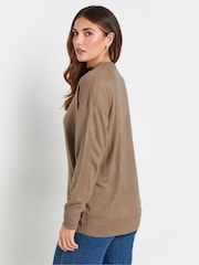 Long Tall Sally Natural Crew Neck Cashmillon Jumper - Image 4 of 6