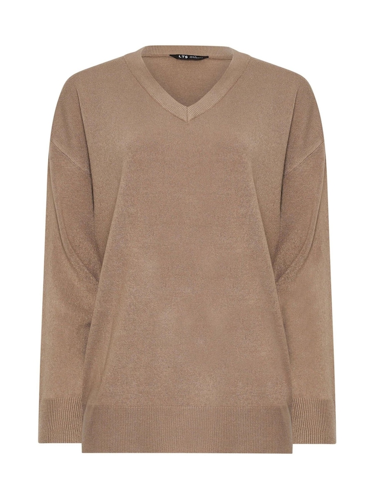 Long Tall Sally Natural Crew Neck Cashmillon Jumper - Image 6 of 6