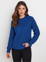 Long Tall Sally Blue Basic Acrylic Jumper - Image 3 of 4