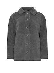 Long Tall Sally Grey Nylon Pocket Borg Zip Fleece - Image 5 of 5